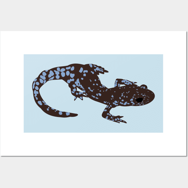 Blue Spotted Salamander Wall Art by stargatedalek